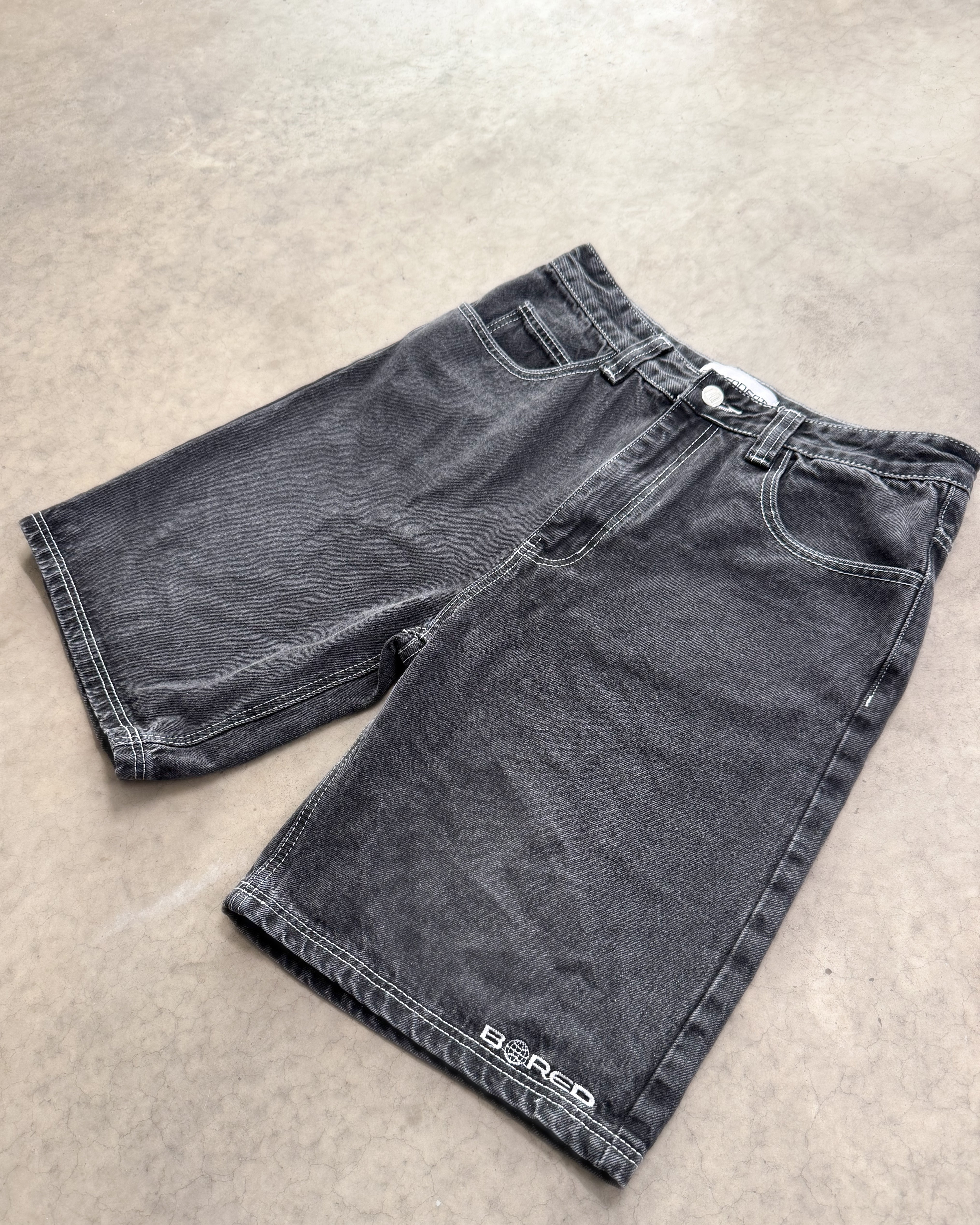 Bored denim shorts
