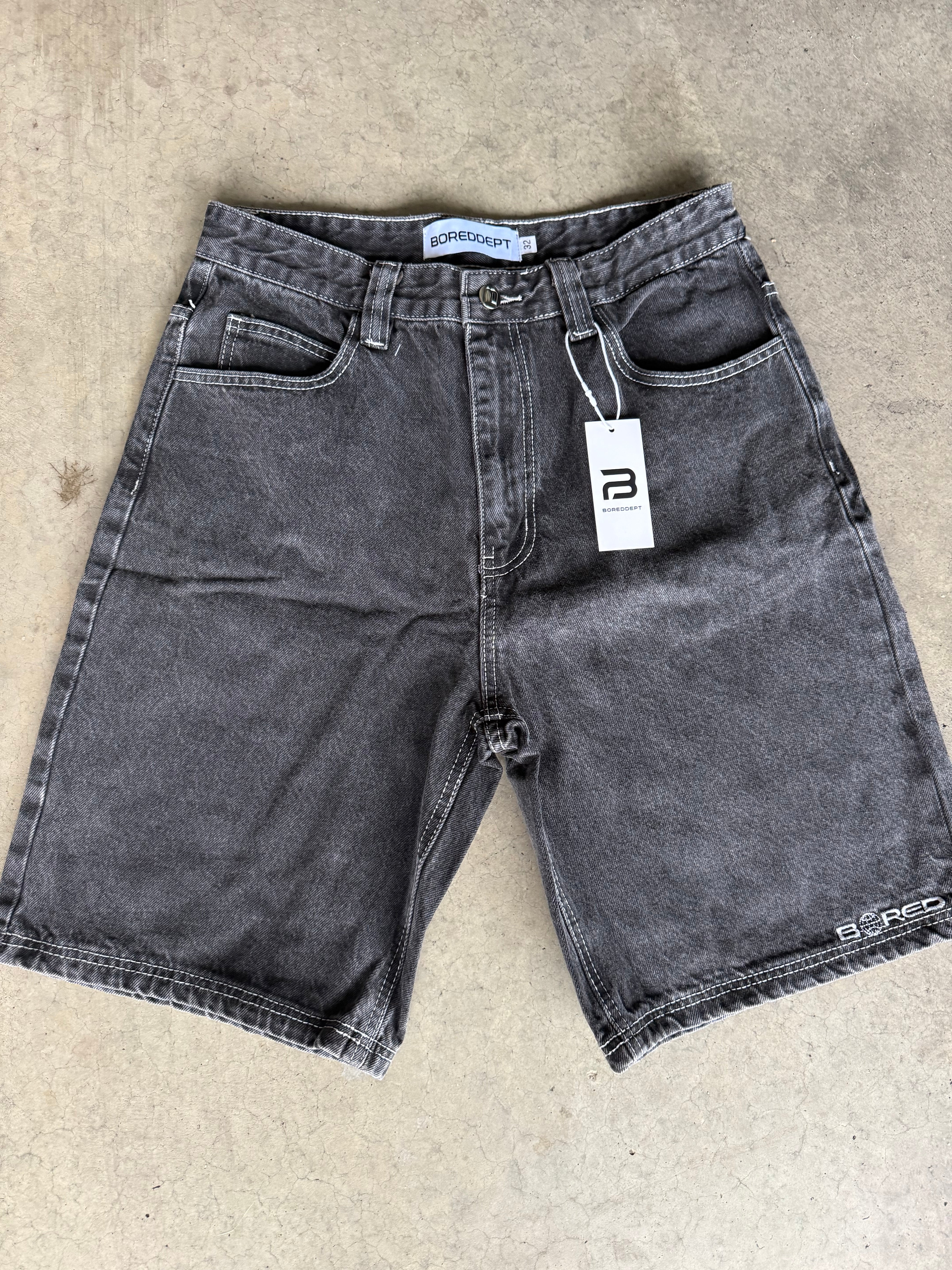 Bored denim shorts