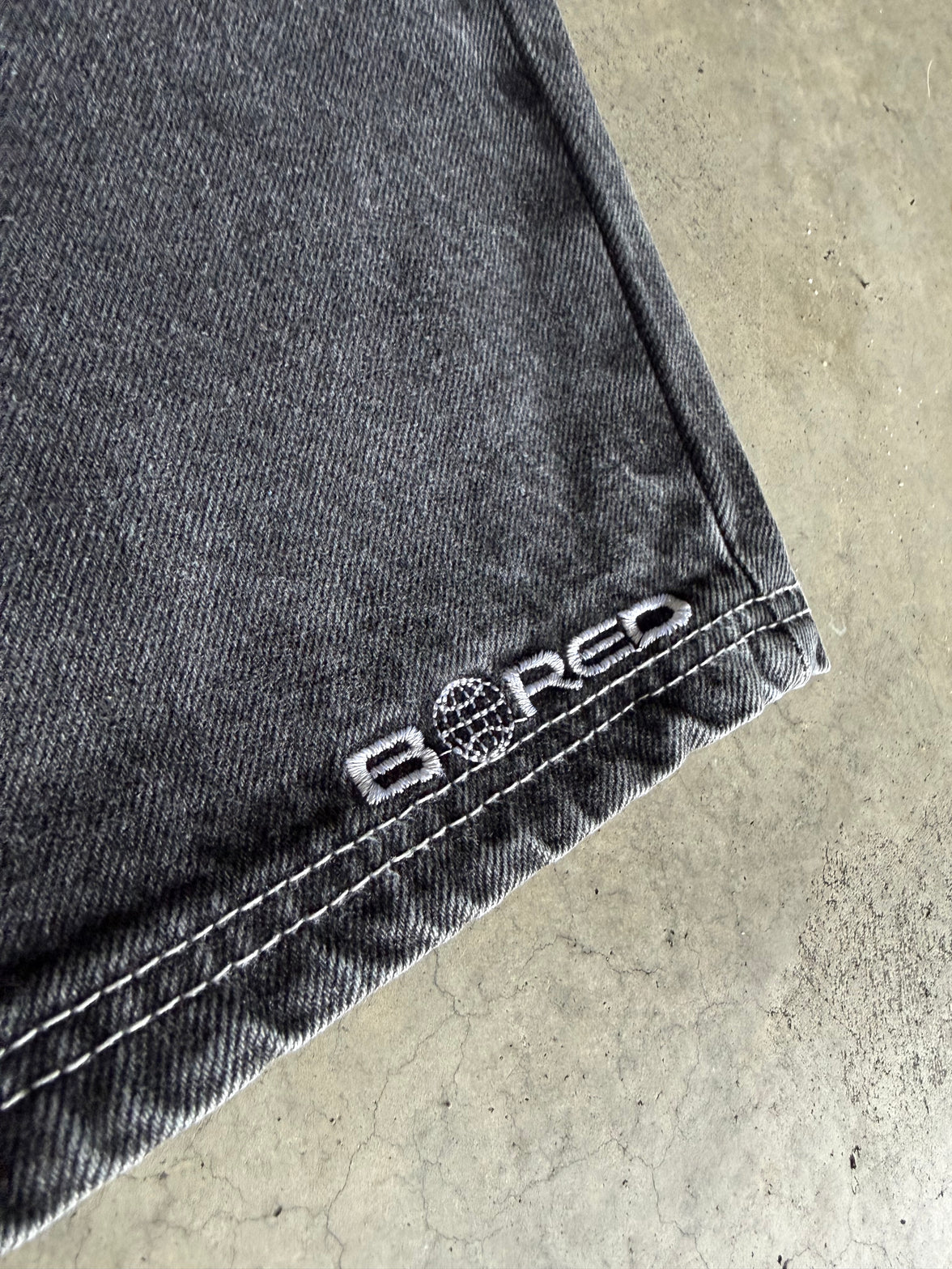 Bored denim shorts